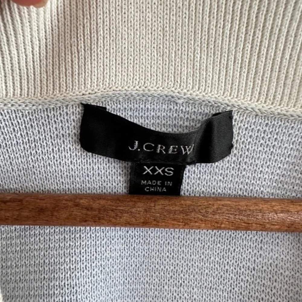 J. Crew Womens Colorblock Stripe V-Neck‎ Cotton Sweater Dress Blue Yellow Preppy